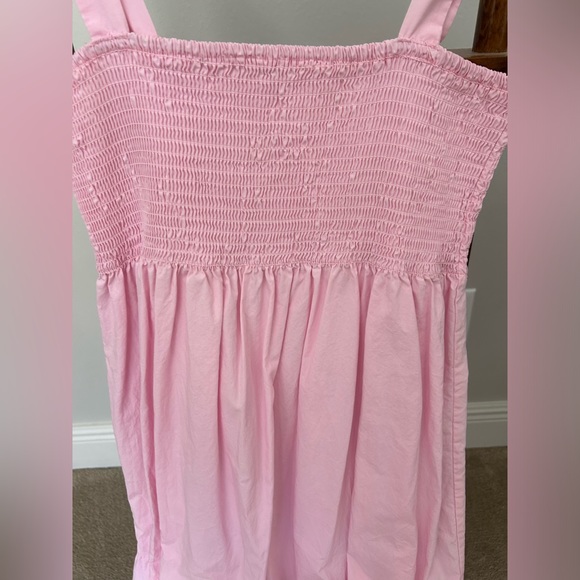 Sunday Up Boutique Light Pink Smocked Maxi Dress Size Large - Picture 2 of 4